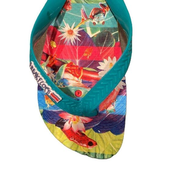 #138 FREAK FLOPS Tropical Flip Flops - Picture 2 of 7